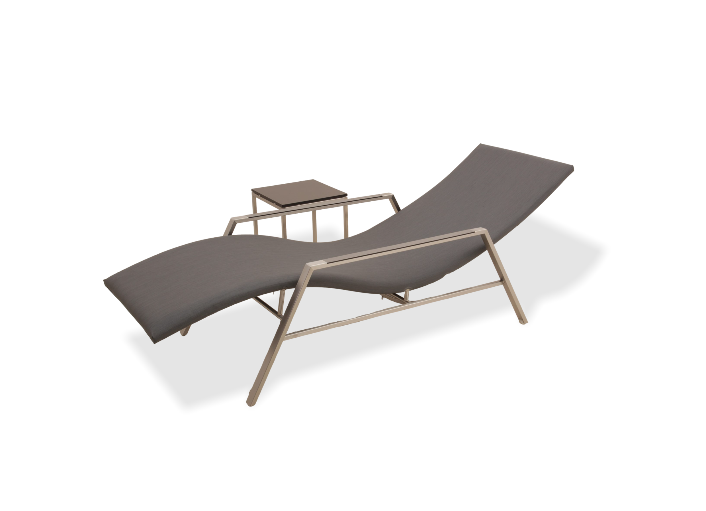 Fiber / Stainless Steel Chaise Lounge with Nanosilk and Fiber ...